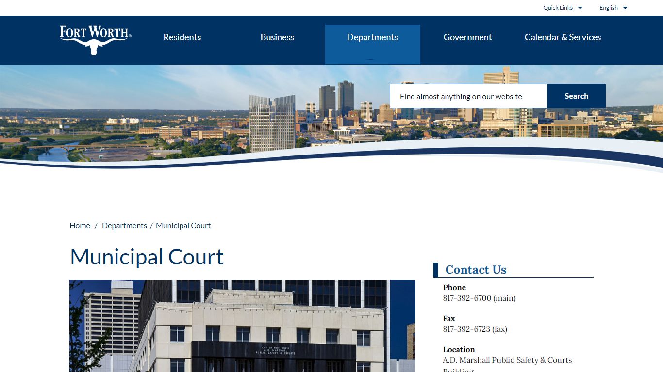 Municipal Court – Welcome to the City of Fort Worth